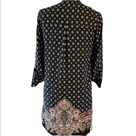 NWOT Buttons X Francesca’s Diamond Geo Paisley Shift Dress Size Small - Picture 2 of 11